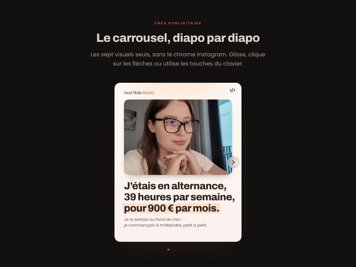 Aperçu du carrousel